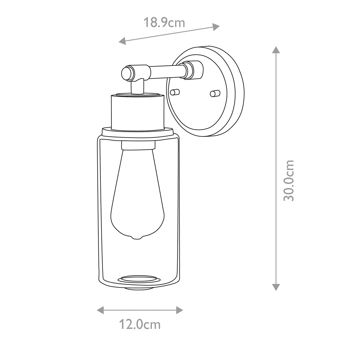 Бра с цилиндрическим прозрачным плафоном из стекла с пузырьками Elstead Lighting в Барнауле