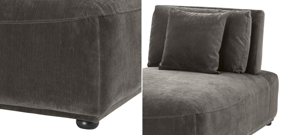 Кресло Eichholtz Chaise Longue Mondial Granite grey Кресло Eichholtz Chaise Longue Mondial Granite grey - Loft-Concept в Барнауле
