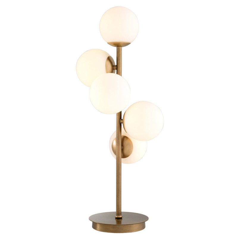 Настольная лампа Eichholtz Table Lamp Libris Латунь Античная полированная Белый Настольная лампа Eichholtz Table Lamp Libris Латунь Античная полированная Белый в Барнауле | Loft Concept