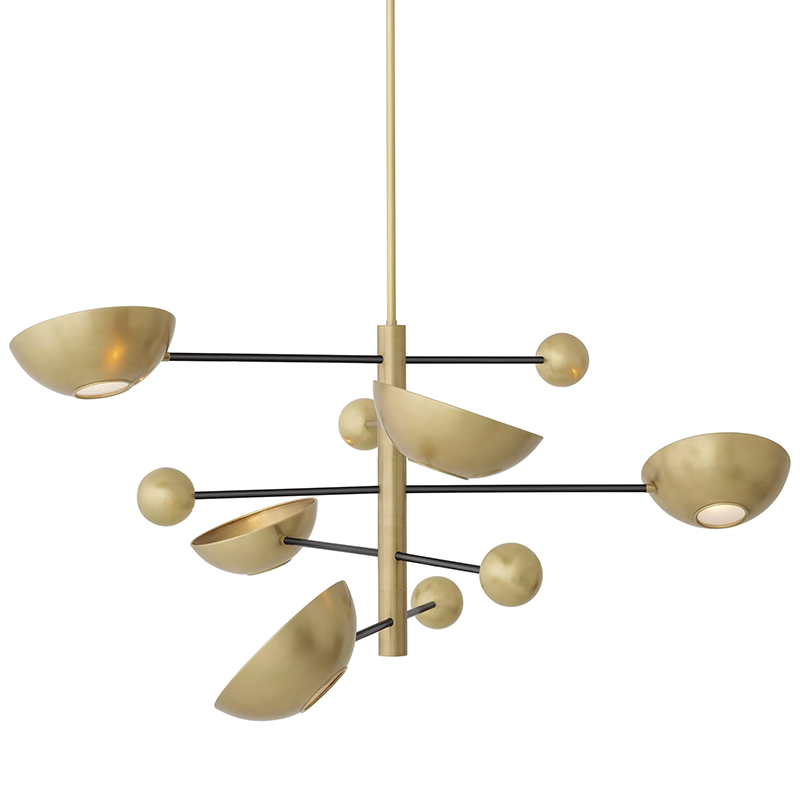 Люстра Eichholtz Chandelier Salinas Белое матовое стекло Латунь Люстра Eichholtz Chandelier Salinas Белое матовое стекло Латунь в Барнауле | Loft Concept