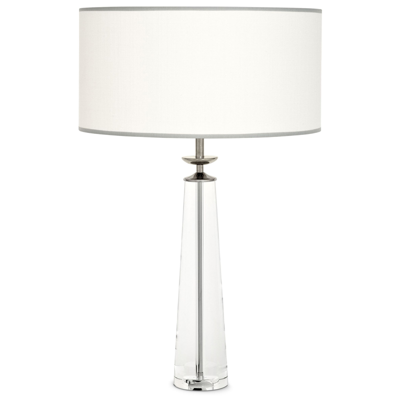 Настольная лампа Eichholtz Table Lamp Chaumon Прозрачный Белый Никель Настольная лампа Eichholtz Table Lamp Chaumon Прозрачный Белый Никель в Барнауле | Loft Concept