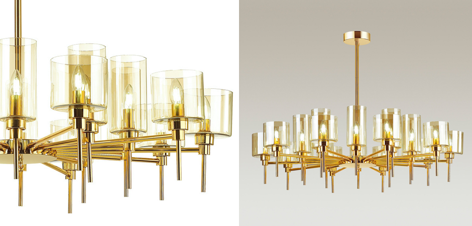 Люстра AXO Light Spillray Gold Lamps 20 Люстра AXO Light Spillray Gold Lamps 20 - Loft-Concept в Барнауле