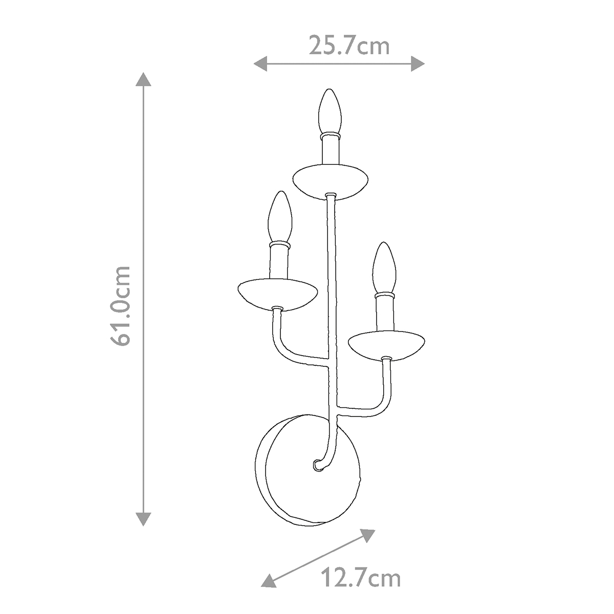 Бра с 3-мя лампами в форме свеч и фактурным покрытием Feiss в Барнауле