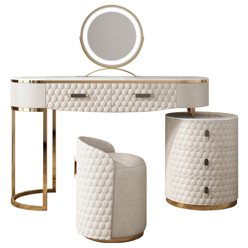 Трельяж Kathryn Bedroom Dressing Table White Белый Глянцевое золото Белый Мрамор Bianco Трельяж Kathryn Bedroom Dressing Table White Белый Глянцевое золото Белый Мрамор Bianco в Барнауле | Loft Concept