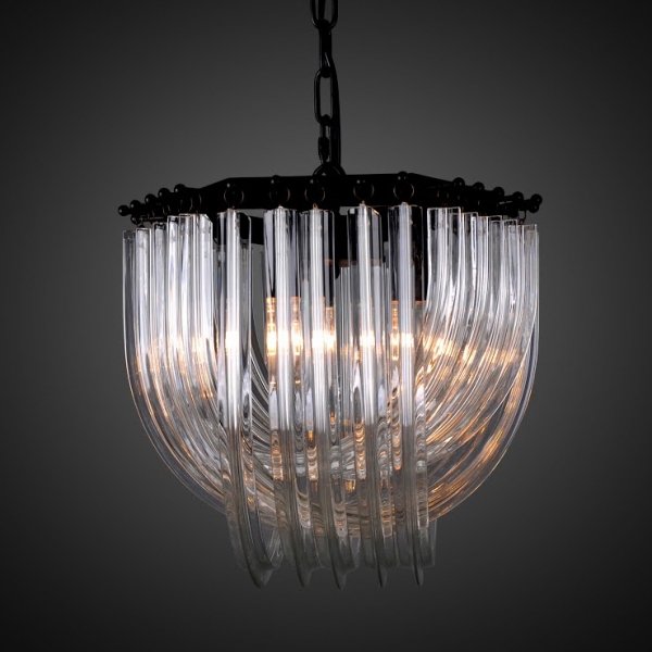Люстра Frozen Glass Chandelier 33 Черный Люстра Frozen Glass Chandelier 33 Черный в Барнауле | Loft Concept