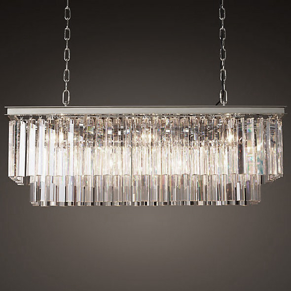 Люстра RH 1920S ODEON CLEAR GLASS FRINGE nickel Хром Люстра RH 1920S ODEON CLEAR GLASS FRINGE nickel Хром в Барнауле | Loft Concept