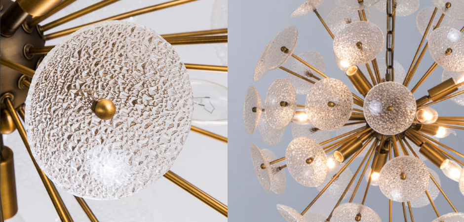 Люстра Sputnik Textured Glass White Chandelier Люстра Sputnik Textured Glass White Chandelier - Loft-Concept в Барнауле