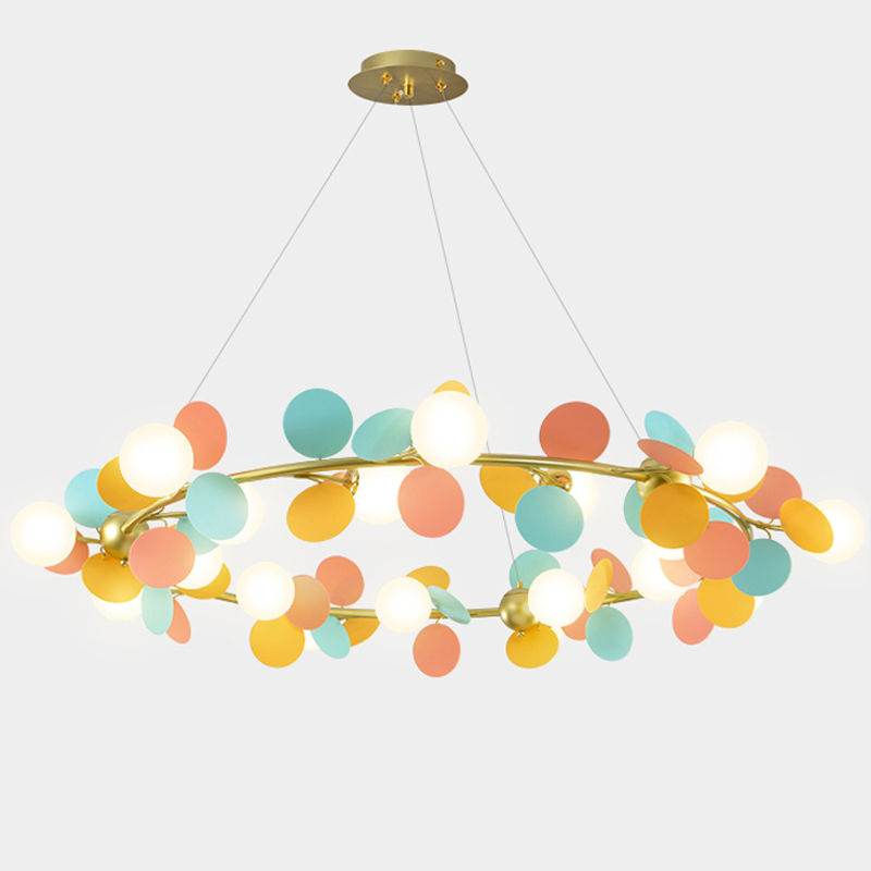 Люстра MATISSE Chandelier circle multicolor Золотой Белый Мульти Люстра MATISSE Chandelier circle multicolor Золотой Белый Мульти в Барнауле | Loft Concept