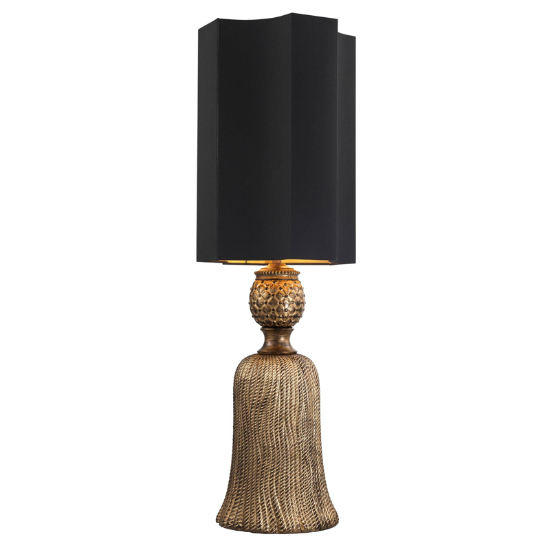 Настольная лампа Eichholtz Table Lamp Fiocchi Винтажное Темное Золото  Черный в Барнауле | Loft Concept 