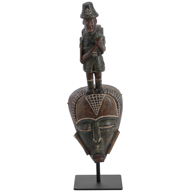 Маска African Mask Hunter Коричневый Черный Маска African Mask Hunter Коричневый Черный в Барнауле | Loft Concept