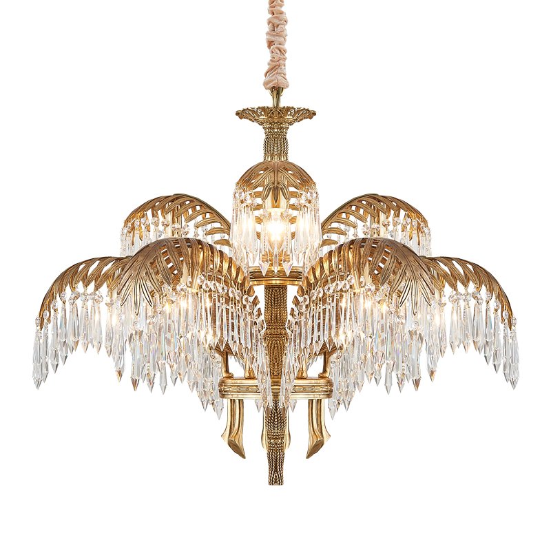 Люстра CHANDELIER HILDEBRANDT L Латунь Прозрачное Стекло Люстра CHANDELIER HILDEBRANDT L Латунь Прозрачное Стекло в Барнауле | Loft Concept