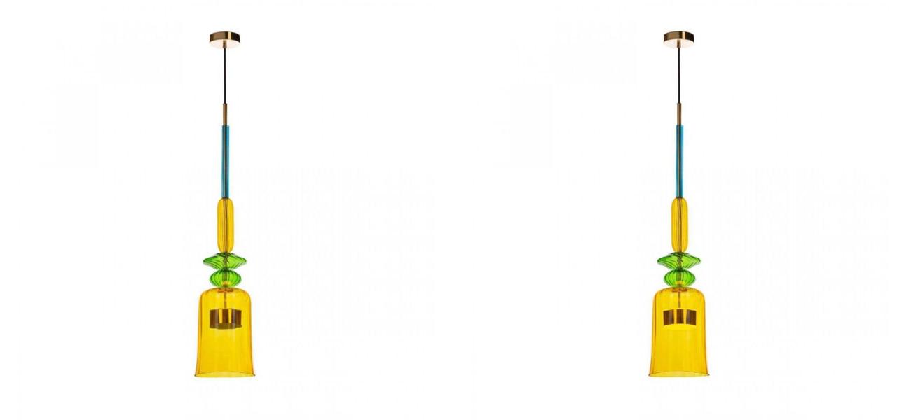 Светильник Flauti Yellow Green D16 см - фото