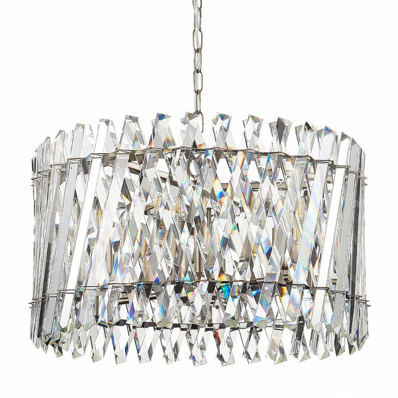 Люстра Kaeden Glass Chandelier Никель Прозрачный Люстра Kaeden Glass Chandelier Никель Прозрачный в Барнауле | Loft Concept