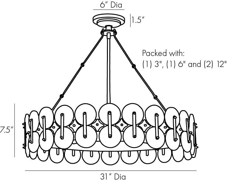 Люстра Arteriors RONDELLE CHANDELIER Люстра Arteriors RONDELLE CHANDELIER в Барнауле