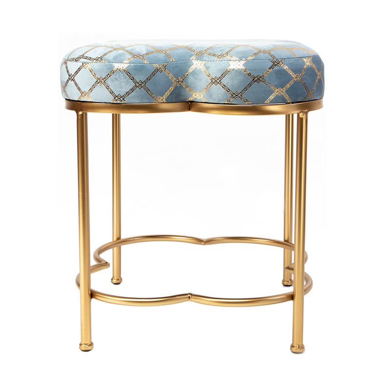 Пуф PUF Frame of Clover & Upholstery Gold Mesh голубой Голубой Золотой Пуф PUF Frame of Clover & Upholstery Gold Mesh голубой Голубой Золотой в Барнауле | Loft Concept