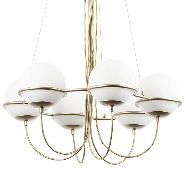 Люстра Melissa Chandelier Champagne 6 Белый Золотой Шампань Люстра Melissa Chandelier Champagne 6 Белый Золотой Шампань в Барнауле | Loft Concept