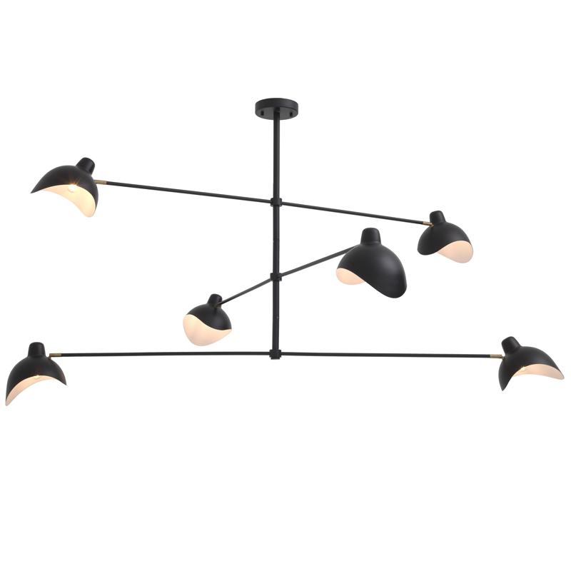 Люстра Eichholtz Chandelier Vince Black Латунь Античная полированная Черный Люстра Eichholtz Chandelier Vince Black Латунь Античная полированная Черный в Барнауле | Loft Concept