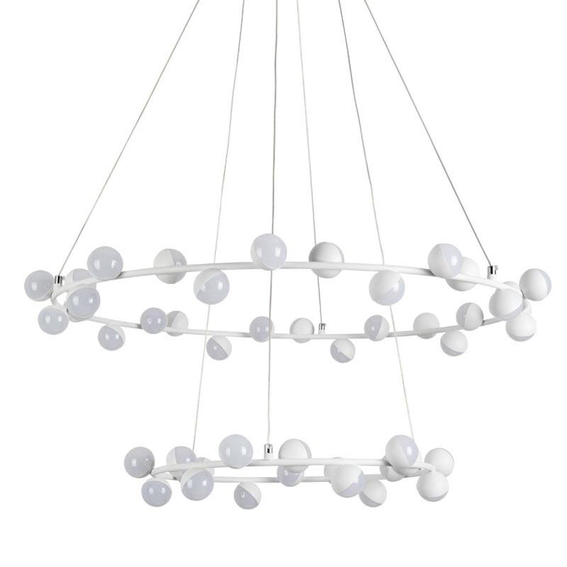 Люстра Vilelme Chandelier white double Белый Люстра Vilelme Chandelier white double Белый в Барнауле | Loft Concept