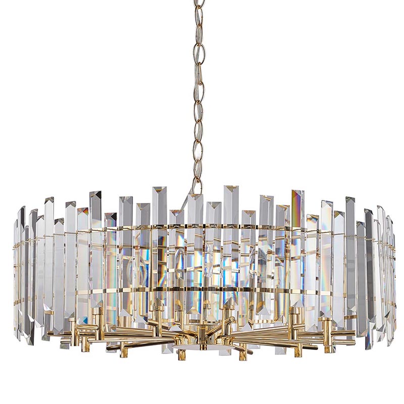 Люстра Langley Chandelier gold 80 Золотой Прозрачный Люстра Langley Chandelier gold 80 Золотой Прозрачный в Барнауле | Loft Concept
