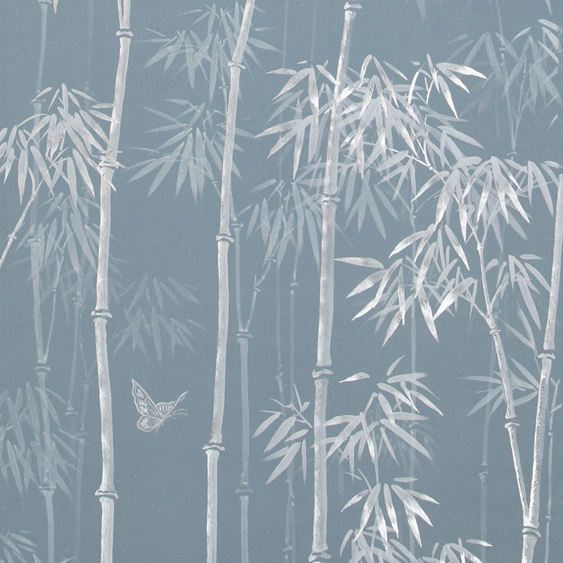 Обои ручная роспись Distant Bamboo Special Colourway on Azure Cobalt painted Xuan paper Обои ручная роспись Distant Bamboo Special Colourway on Azure Cobalt painted Xuan paper в Барнауле | Loft Concept
