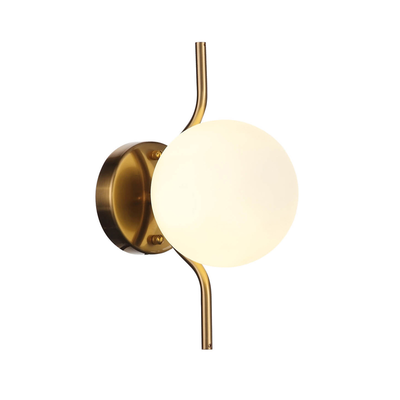 Бра B.LUX C Ball wall lamps Белое матовое стекло Латунь Бра B.LUX C Ball wall lamps Белое матовое стекло Латунь в Барнауле | Loft Concept