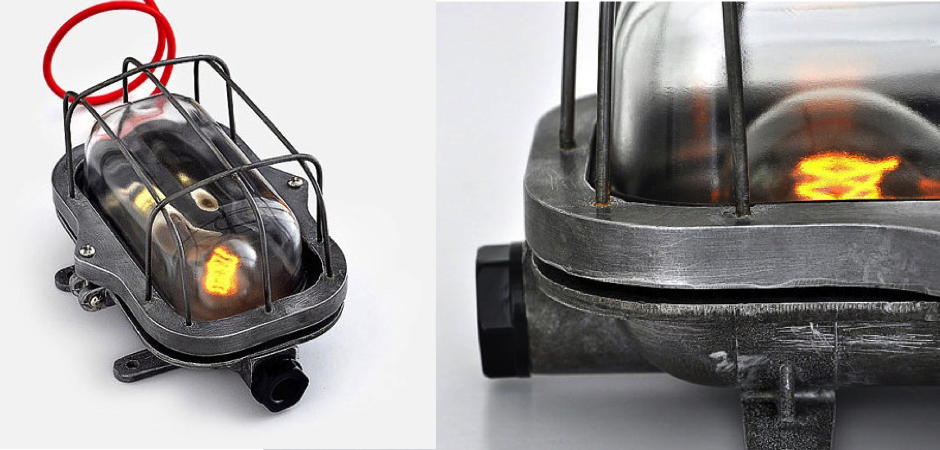 Настенная лампа Steampunk Cage Glass Edison Wall Lamp Настенная лампа Steampunk Cage Glass Edison Wall Lamp - Loft-Concept в Барнауле