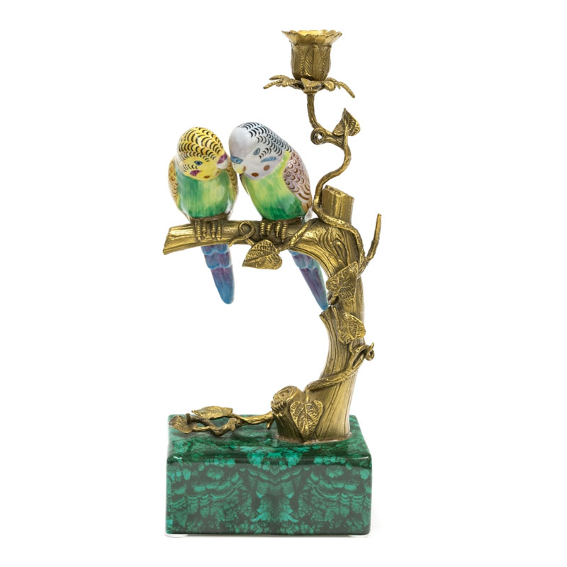 Подсвечник Duo Birds On Branch Мульти Бронза Подсвечник Duo Birds On Branch Мульти Бронза в Барнауле | Loft Concept