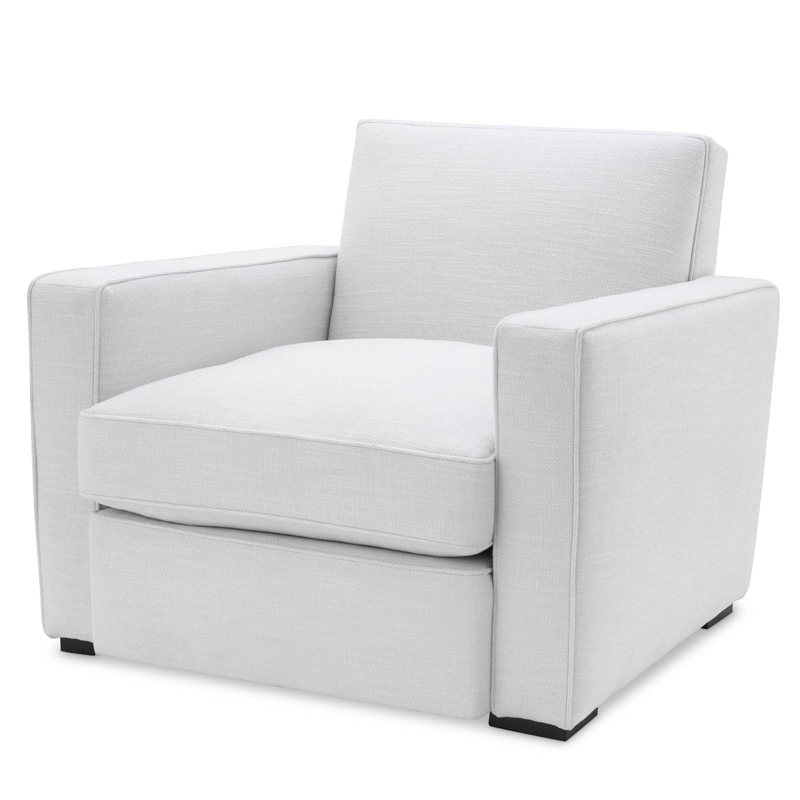 Кресло Eichholtz Chair Edmond white Белый Черный Кресло Eichholtz Chair Edmond white Белый Черный в Барнауле | Loft Concept
