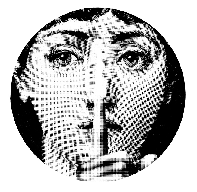 Декоративная тарелка Fornasetti 002 Черный Декоративная тарелка Fornasetti 002 Черный в Барнауле | Loft Concept