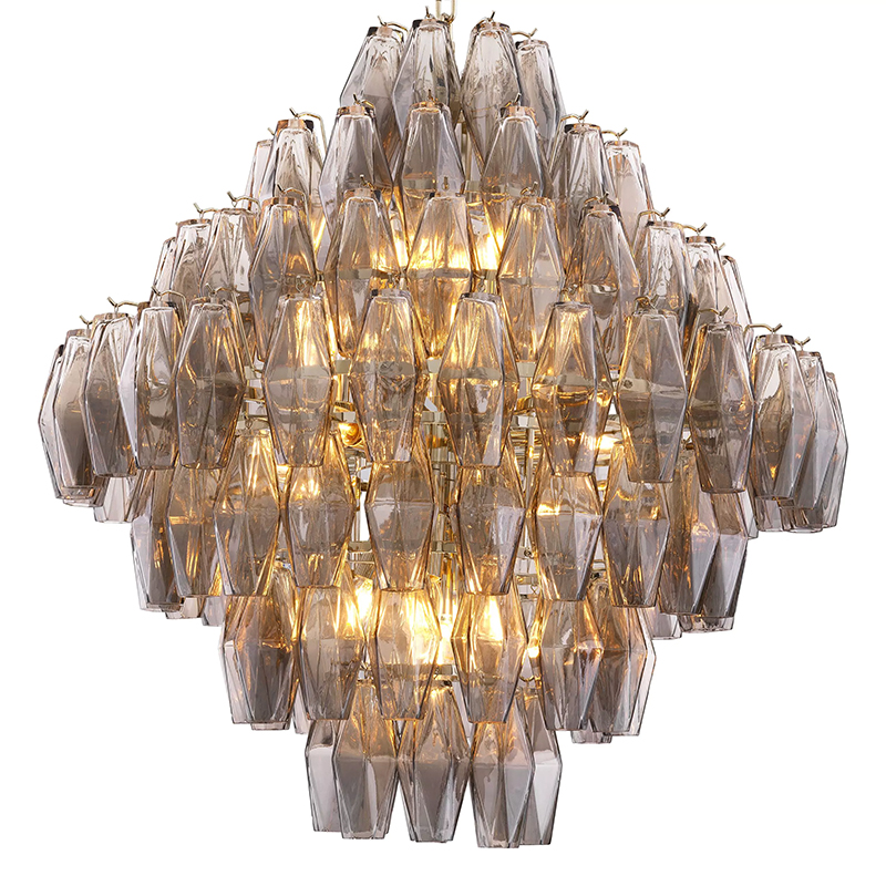 Люстра Eichholtz Chandelier Benini L Стекло Смок Никель Люстра Eichholtz Chandelier Benini L Стекло Смок Никель в Барнауле | Loft Concept