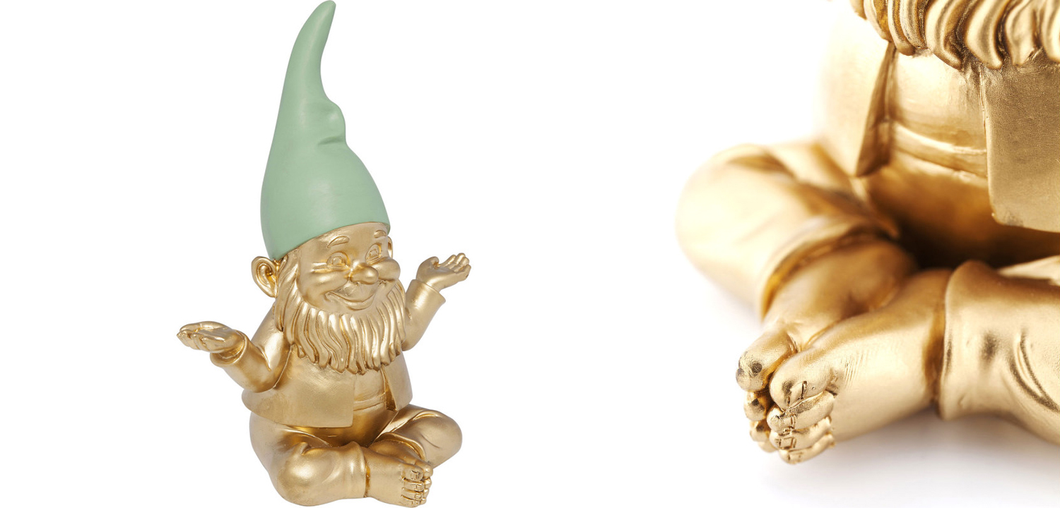 Статуэтка Golden Meditating Gnome - фото