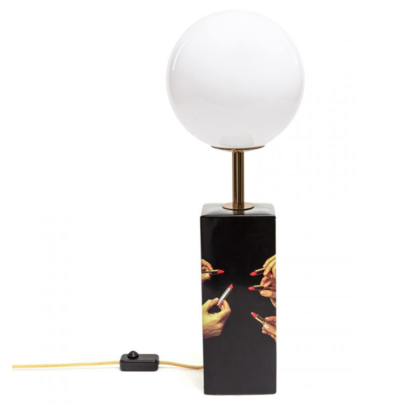 Настольная лампа Seletti Table Lamp Lipstick Черный Белый Мульти Настольная лампа Seletti Table Lamp Lipstick Черный Белый Мульти в Барнауле | Loft Concept