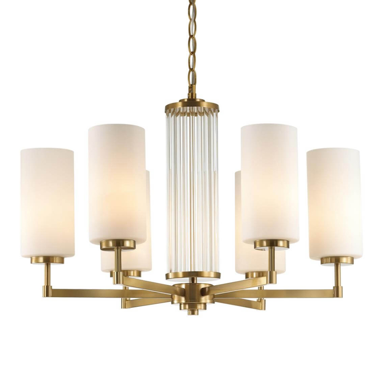 Люстра Pillars Chandelier Белый Золотой Люстра Pillars Chandelier Белый Золотой в Барнауле | Loft Concept