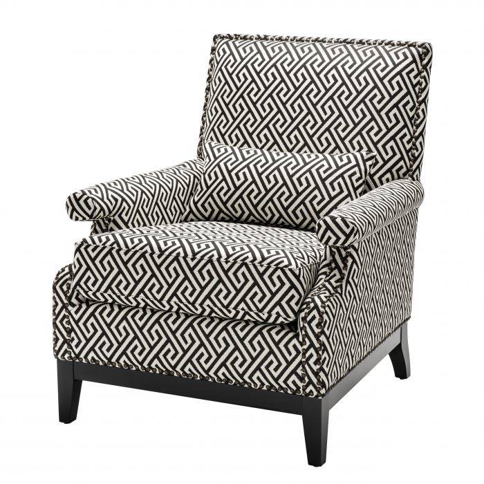 Кресло Eichholtz Chair Goldoni Black Черно-белый Черный Кресло Eichholtz Chair Goldoni Black Черно-белый Черный в Барнауле | Loft Concept