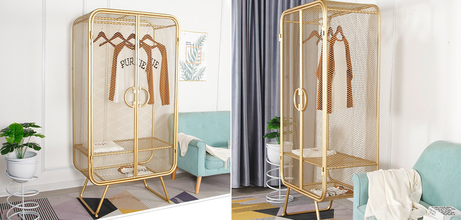 Шкаф Rhombic Grid Wardrobe Gold Шкаф Rhombic Grid Wardrobe Gold - Loft-Concept в Барнауле