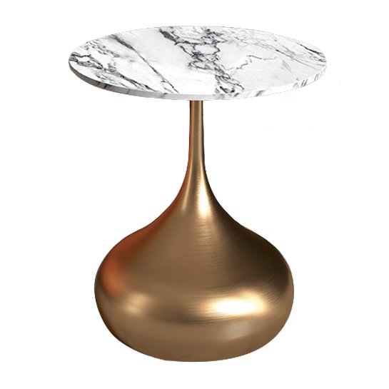 Приставной стол Gold Base Белый Золотой Приставной стол Gold Base Белый Золотой в Барнауле | Loft Concept