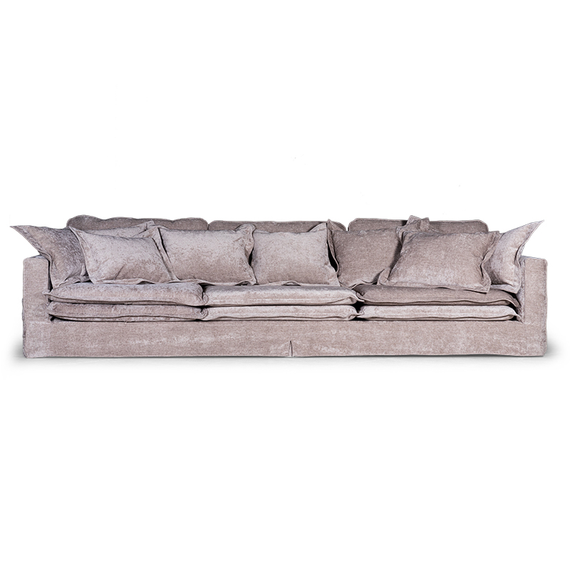Диван Evelyn Gray Velour Sofa Светло-серый Диван Evelyn Gray Velour Sofa Светло-серый в Барнауле | Loft Concept