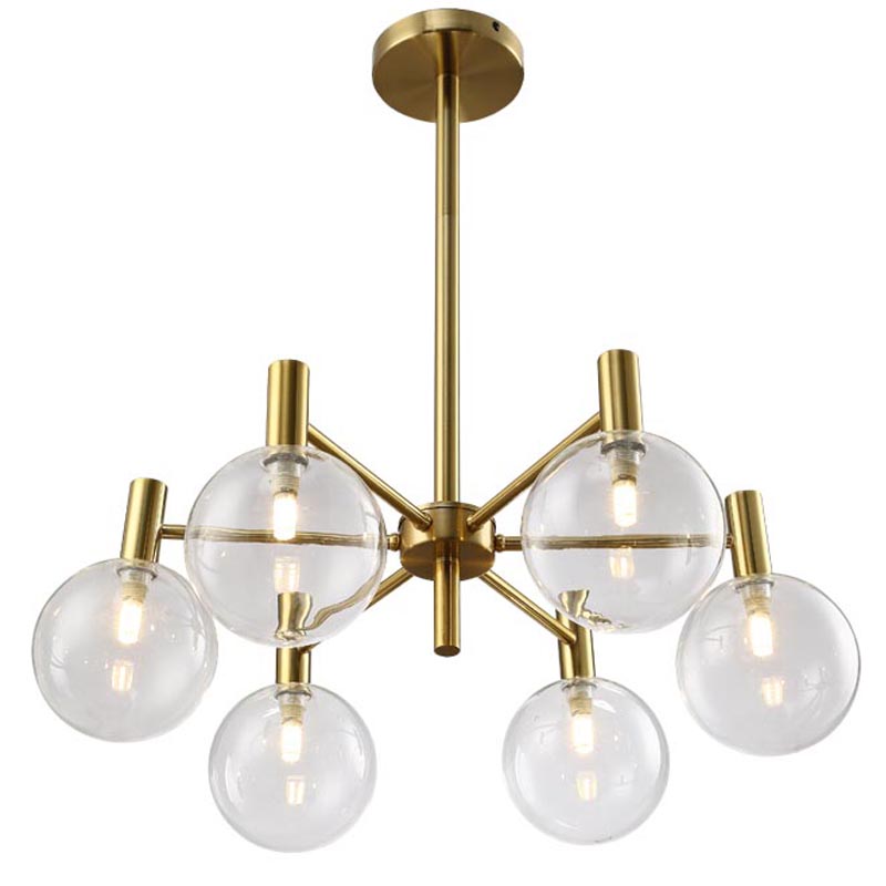 Люстра Holevier Chandelier 6 lamp Золотой Люстра Holevier Chandelier 6 lamp Золотой в Барнауле | Loft Concept