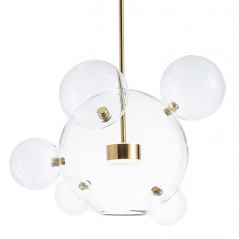Подвесной Светильник Giopato & Coombes Bollr Pendant 6 BUBBLE LAMP золото Белый Золотой Прозрачное Стекло Подвесной Светильник Giopato & Coombes Bollr Pendant 6 BUBBLE LAMP золото Белый Золотой Прозрачное Стекло в Барнауле | Loft Concept