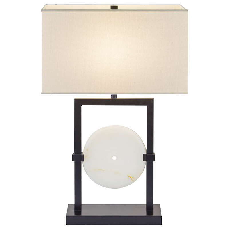 Настольная лампа Laudine Table Lamp Молочный Черный Белый в Барнауле | Loft Concept 