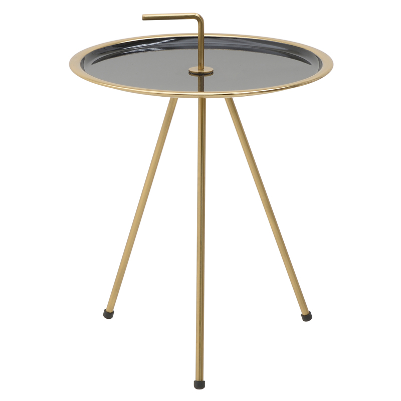 Приставной стол Salute Table Black Черный Глянцевое золото Приставной стол Salute Table Black Черный Глянцевое золото в Барнауле | Loft Concept