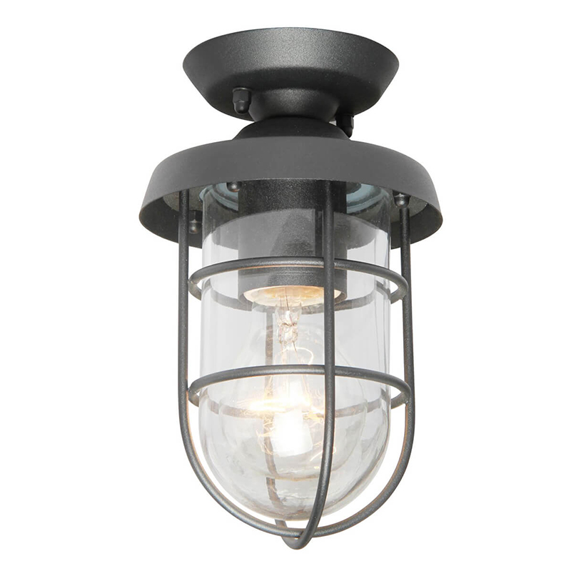 Уличный потолочный светильник Declan Street Lamp Черный Уличный потолочный светильник Declan Street Lamp Черный в Барнауле | Loft Concept