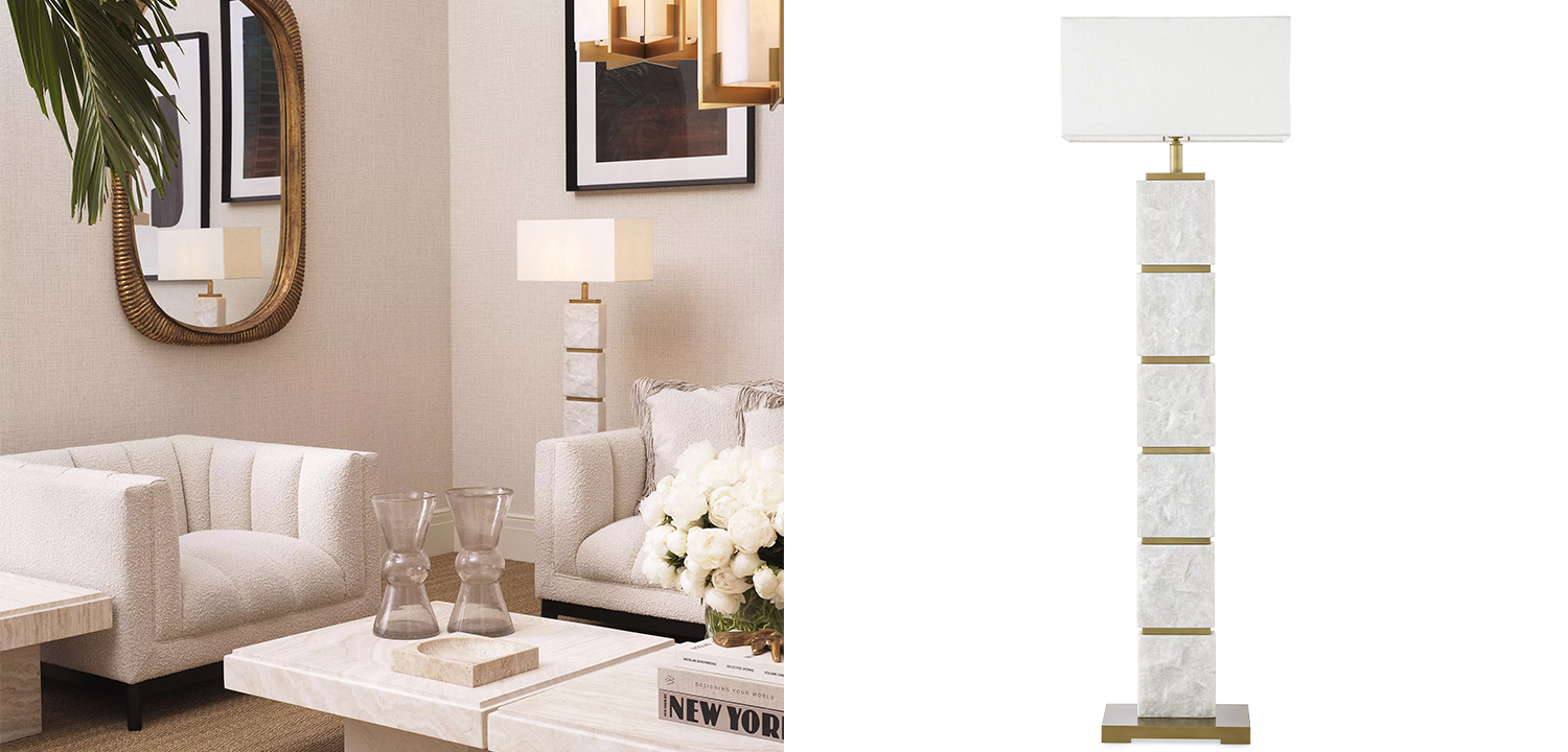 Торшер Eichholtz Floor Lamp Newton Marble - фото