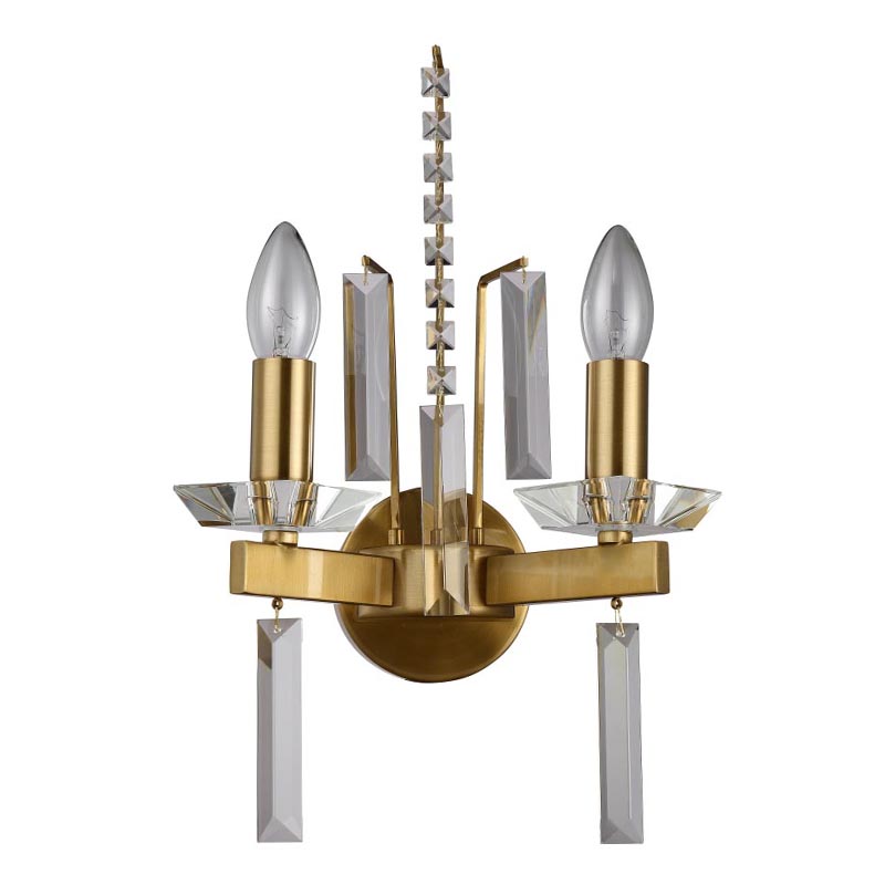 Бра Vivien Crystal Brass Wall Lamp Латунь Серый Бра Vivien Crystal Brass Wall Lamp Латунь Серый в Барнауле | Loft Concept