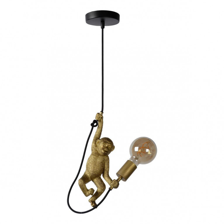 Подвесной светильник Monkey holding a light bulb Черный Золотой Подвесной светильник Monkey holding a light bulb Черный Золотой в Барнауле | Loft Concept
