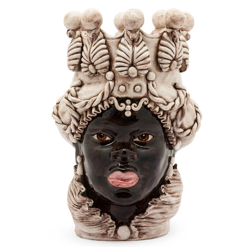 Ваза VASE MORO LADY BIG Crackle Бежевый Коричневый Ваза VASE MORO LADY BIG Crackle Бежевый Коричневый в Барнауле | Loft Concept