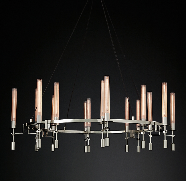 Люстра Restoration Hardware Fontanelle Chandelier nickel Никель Прозрачный в Барнауле | Loft Concept 