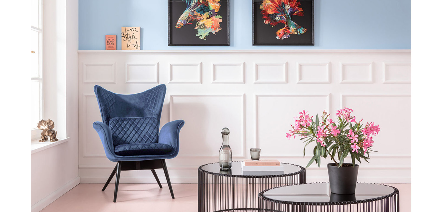 Кресло Blue Velvet Throne - фото №1