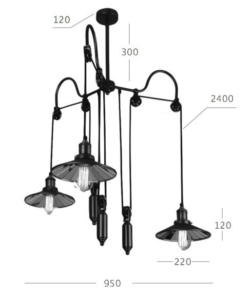 Люстра Loft Cone Pendant Reflector Balance 3 Люстра Loft Cone Pendant Reflector Balance 3 в Барнауле