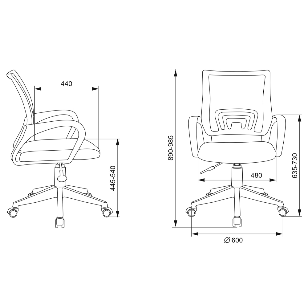 Офисное кресло с основанием из белого пластика Desk chairs Blue Офисное кресло с основанием из белого пластика Desk chairs Blue в Барнауле